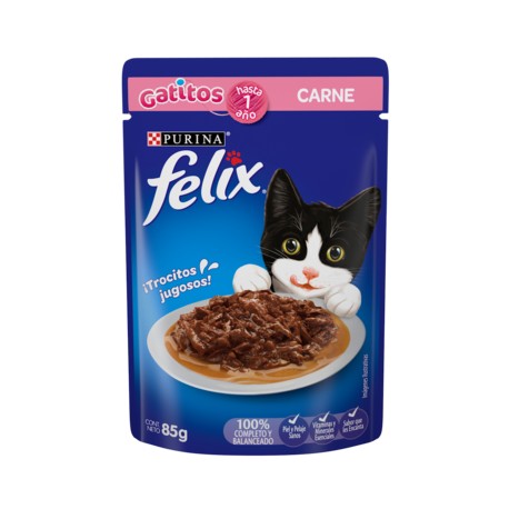 Alimento Felix Sobre Gatitos Carne 85g