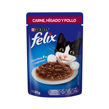 Alimento Felix Sobre Carne, Hígado y Pollo 85g