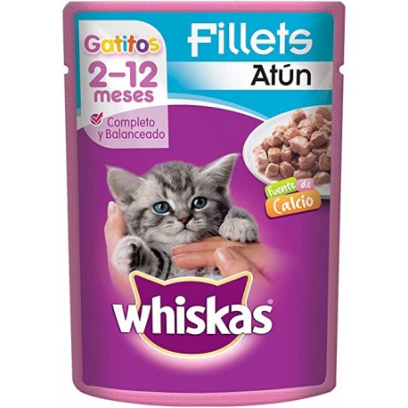 Alimento Whiskas Gatitos Sobre Filetes Atun 85g