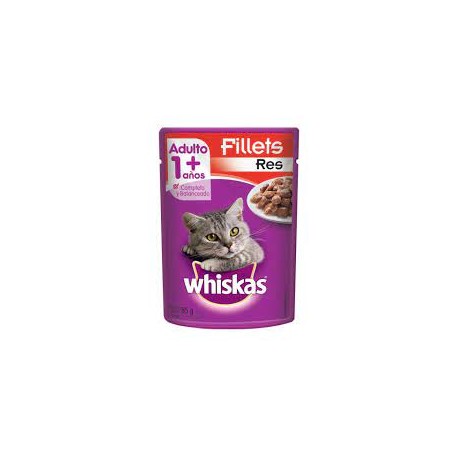 Alimento Whiskas Adulto Sobre Filetes Res 85g