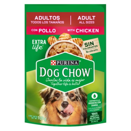 Alimento Dog Chow Para Perro Adulto Sabor Pollo Sobre 100g