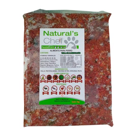 Alimento Barf Congelado Pollo Para Perro 1kg