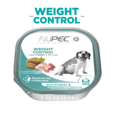 Alimento Nupec Weight Control Para Perro Lata 100g