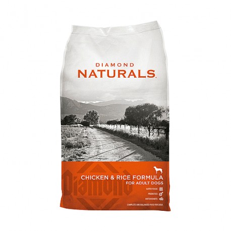 Alimento Diamond Naturals Pollo y Arroz Adulto Para Perro 18.14kg