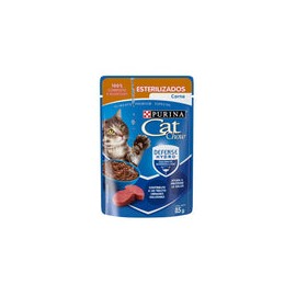 Alimento Cat Chow Para Gato Esterilizado Sabor Carne Sobre 85g