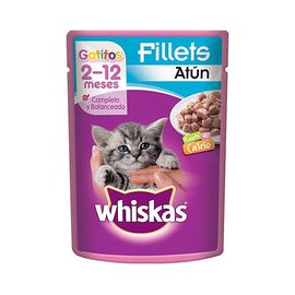 Alimento Whiskas Gatitos Sobre Filetes Atun 85g