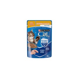 Alimento Cat Chow Para Gato Esterilizado Sabor Pescado Sobre 85g