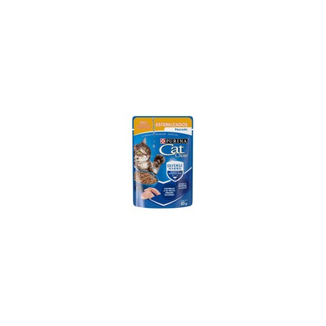 Alimento Cat Chow Para Gato Esterilizado Sabor Pescado Sobre 85g