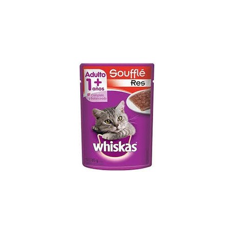 Alimento Whiskas Adulto Sobre Soufle De Res 85g