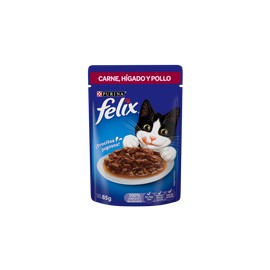 Alimento Felix Sobre Carne, Hígado y Pollo 85g