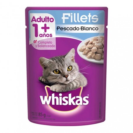 Alimento Whiskas Adulto Sobre Filetes Pescado 85g