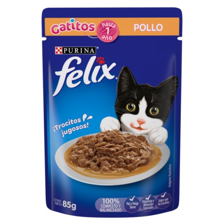 Alimento Felix Sobre Gatitos Pollo 85g