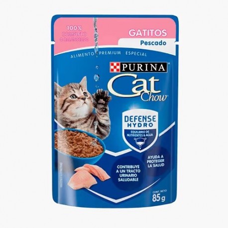 Alimento Cat Chow Para Gatito Sabor Pescado Sobre 85g