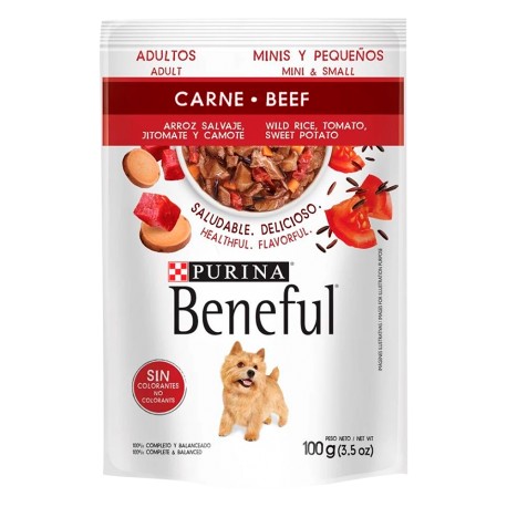 Alimento Beneful Adultos Carne y Arroz 100g