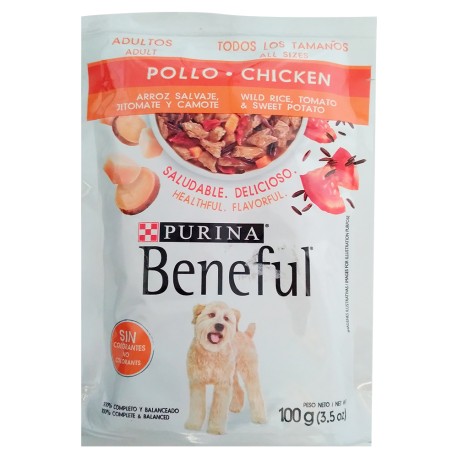 Alimento Beneful Adultos Pollo y Arroz 100g