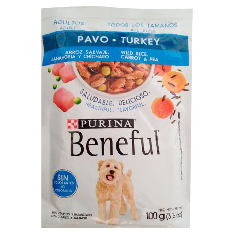 Alimento Beneful Adultos Pavo y Arroz 100g