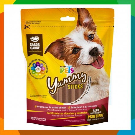 Sticks Yummy De Carne Para Perro 25pz