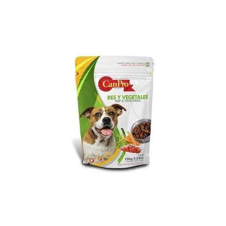 Sobre Canpro De Res Y Vegetales Para Perro 100g