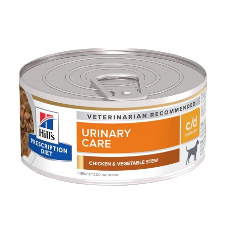 Alimento Hill's Prescription Diet c/d Cuidado Urinario Estofado Para Perro Lata 156g