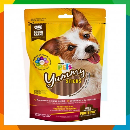 Sticks Yummy De Carne Para Perro 5pz