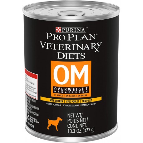 Alimento Pro Plan Veterinary Diets OM Control de Peso Para Perro Lata 377g