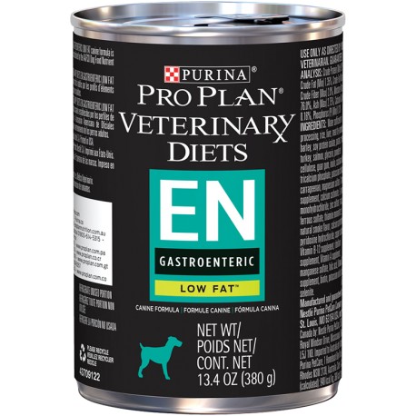 Alimento Pro Plan Veterinary Diets EN Gastrointestinal Bajo en Grasa Para Perro Lata 380g