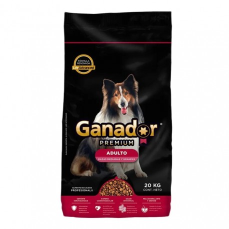 Alimento Ganador Premium Adulto Razas Medianas y Grandes 20kg