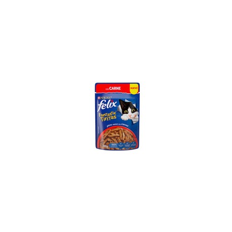 Alimento Fantastic Tiritas con Carne Para Gato Sobre 85g