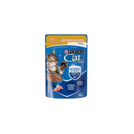 Alimento Cat Chow Para Gato Esterilizado Sabor Pollo Sobre 85g