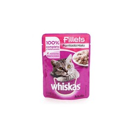 Alimento Whiskas Adulto Sobre Filetes Parrillada Mixta  85g