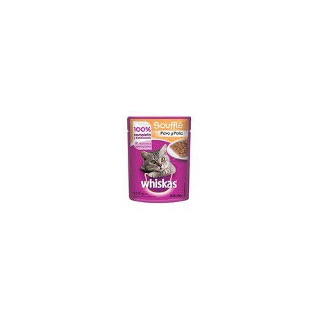 Alimento Whiskas Adulto Sobre Souffle Pavo y Pollo 85g