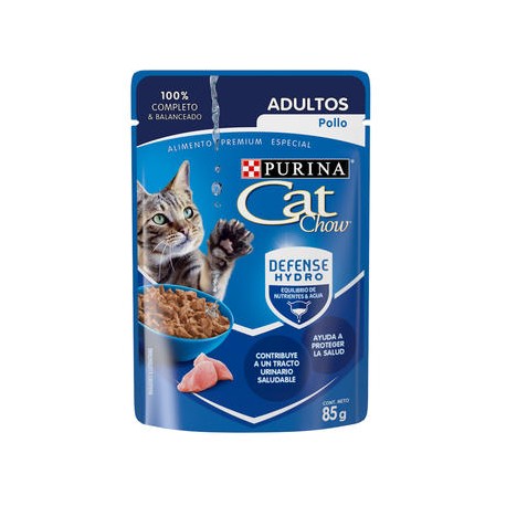 Alimento Cat Chow Para Gato Adulto Sabor Pollo Sobre 85g