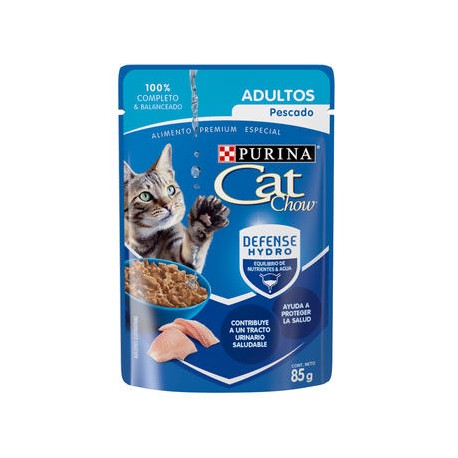 Alimento Cat Chow Para Gato Adulto Sabor Pescado Sobre 85g