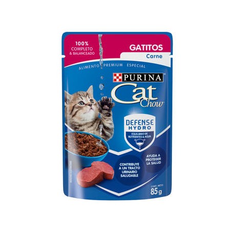 Alimento Cat Chow Para Gatito Sabor Carne Sobre 85g